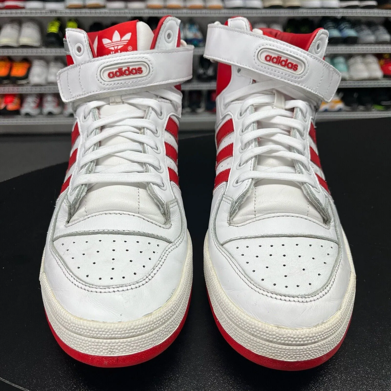 Adidas Men's Forum Mid Refined White Red F37829 Men's Size 12