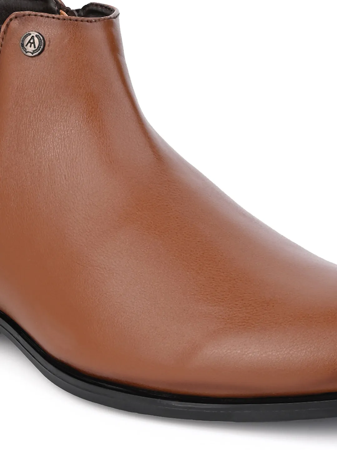 Alberto Torresi Synthetic Tan Chelsea Boots For Men