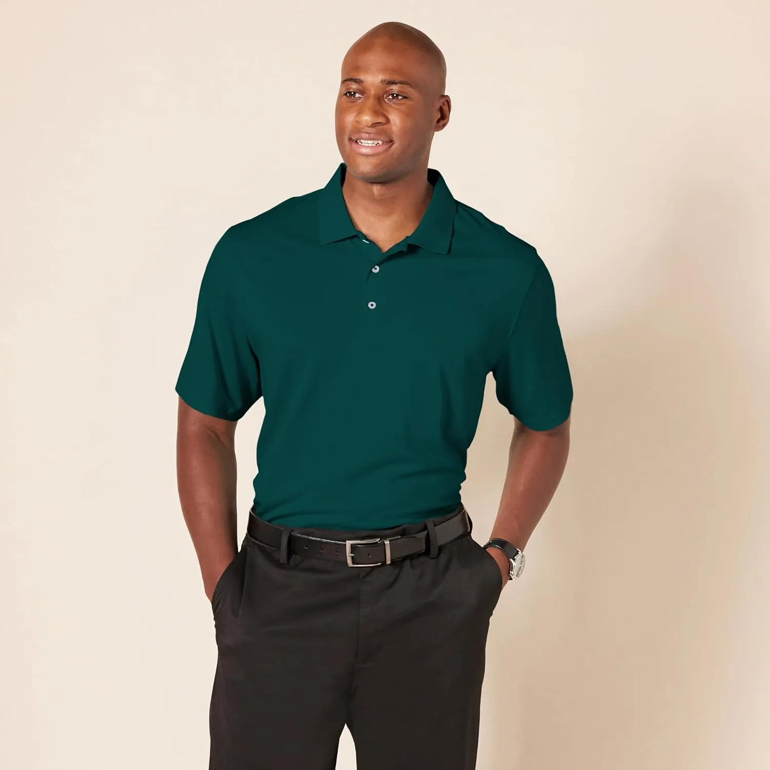 Amazon Essentials Men's Golf Polo Shirt, Moisture-Wicking Quick Dry, Short Sleeve