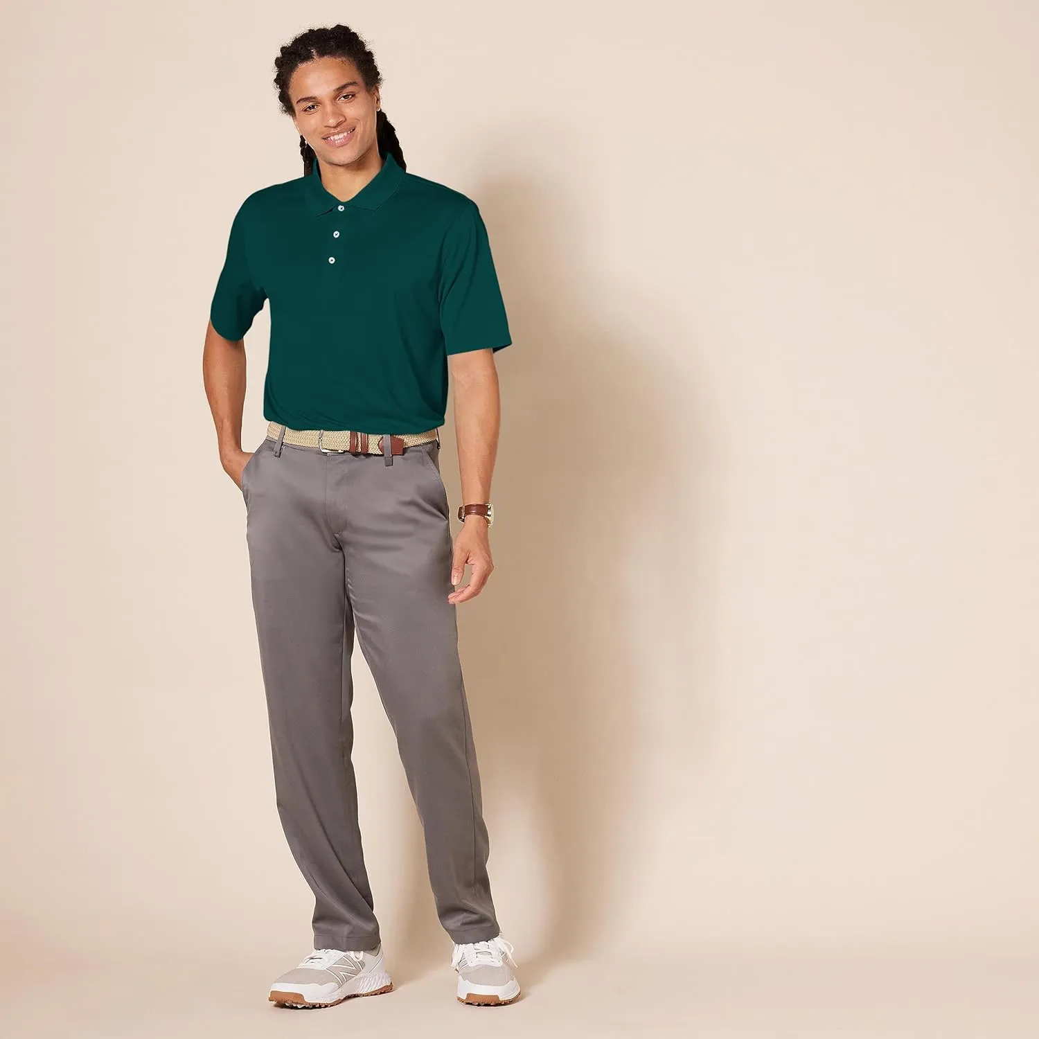 Amazon Essentials Men's Golf Polo Shirt, Moisture-Wicking Quick Dry, Short Sleeve