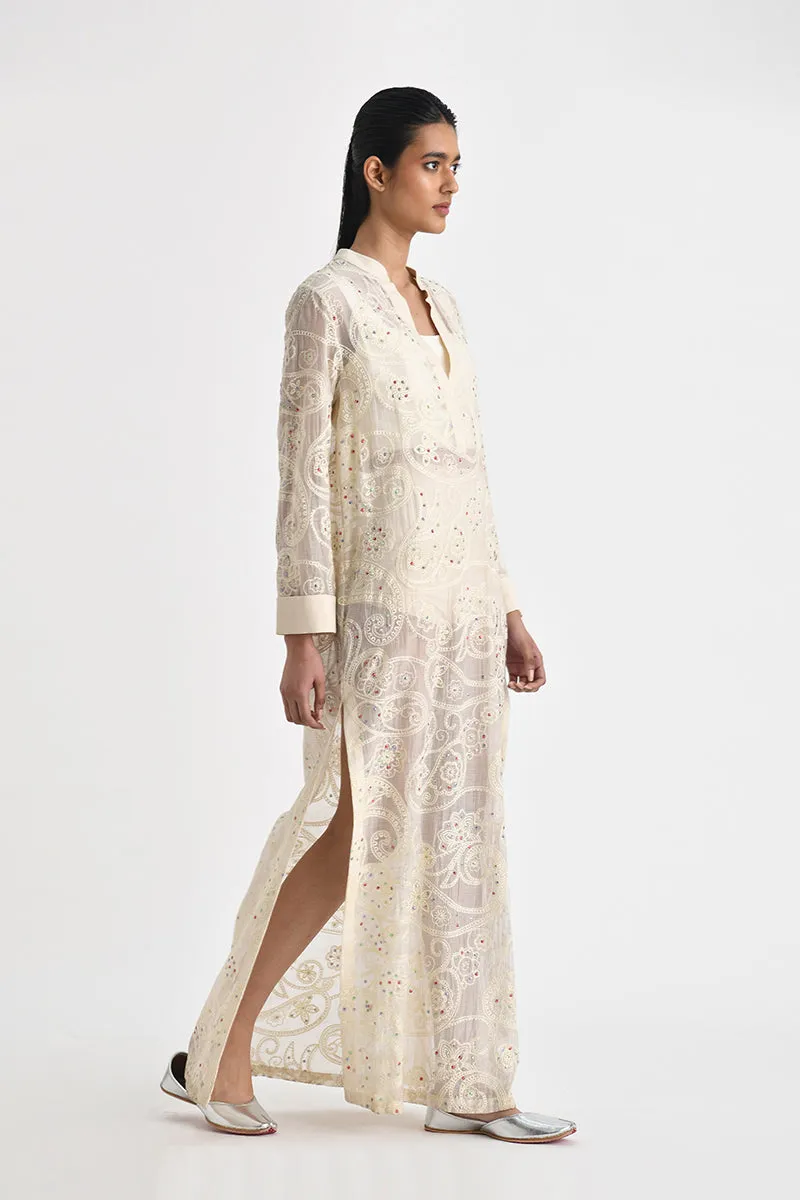 ASKOS EMBROIDERED TUNIC WITH SLIP