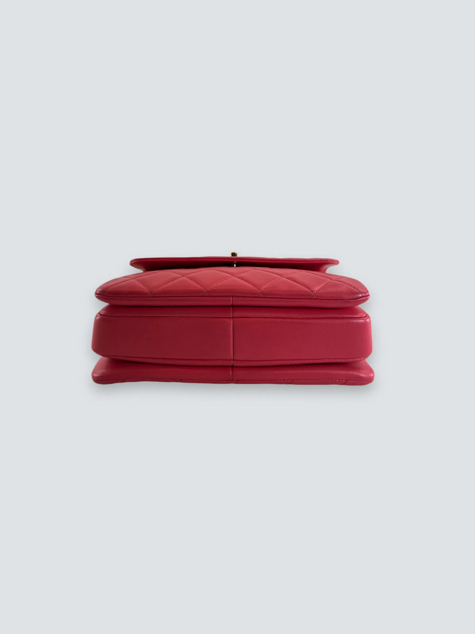 Chanel Pink Lambskin Leather Top Handle "Trendy"