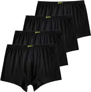 Cotton Men's Boxer Shorts Underwear,Plus Size Boxer Brief, Loose Fit Soft Stretchy Trunks 4 Pack,US L-5XL