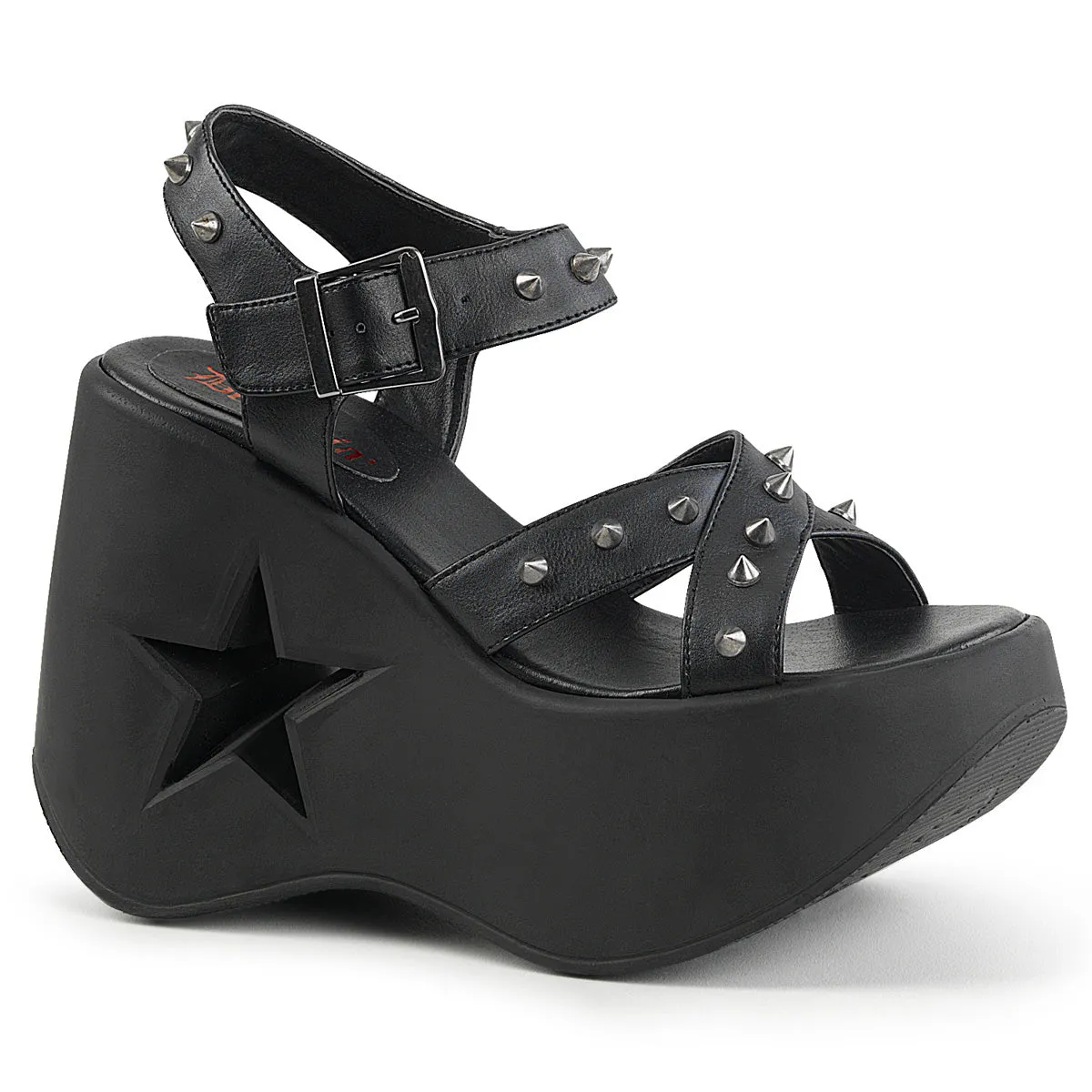 Demonia Dynamite-02 Criss Cross Ankle Strap Sandal