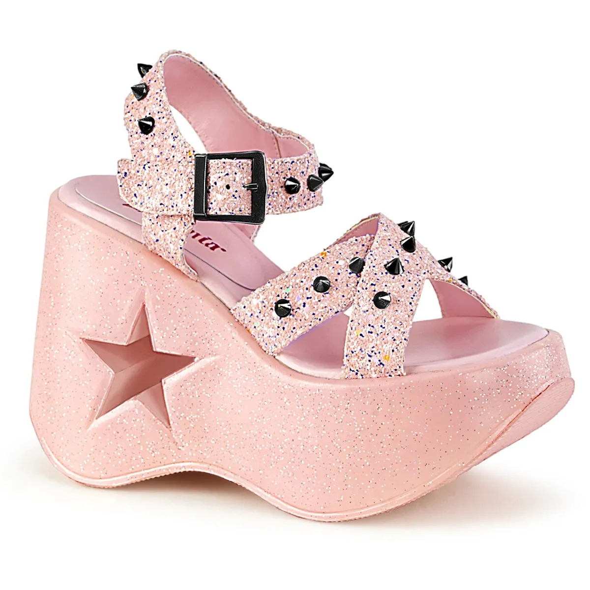 Demonia Dynamite-02 Criss Cross Ankle Strap Sandal