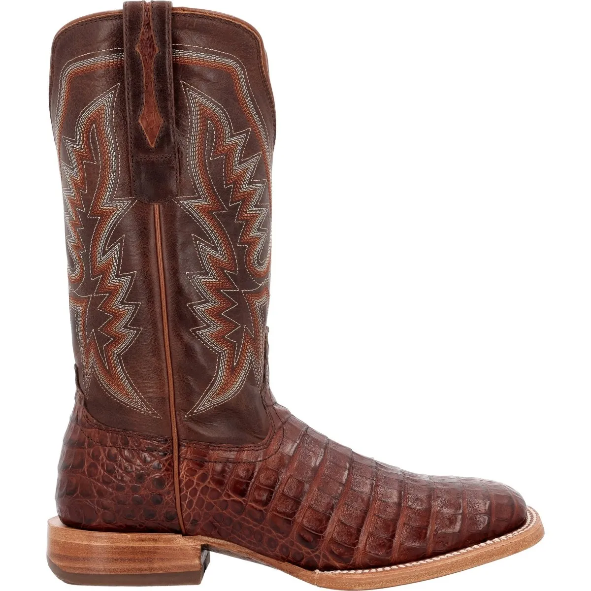 Durango PRCA Collection Caiman Belly Men's Western Boots Ddb0471 In Cognac And Cigar