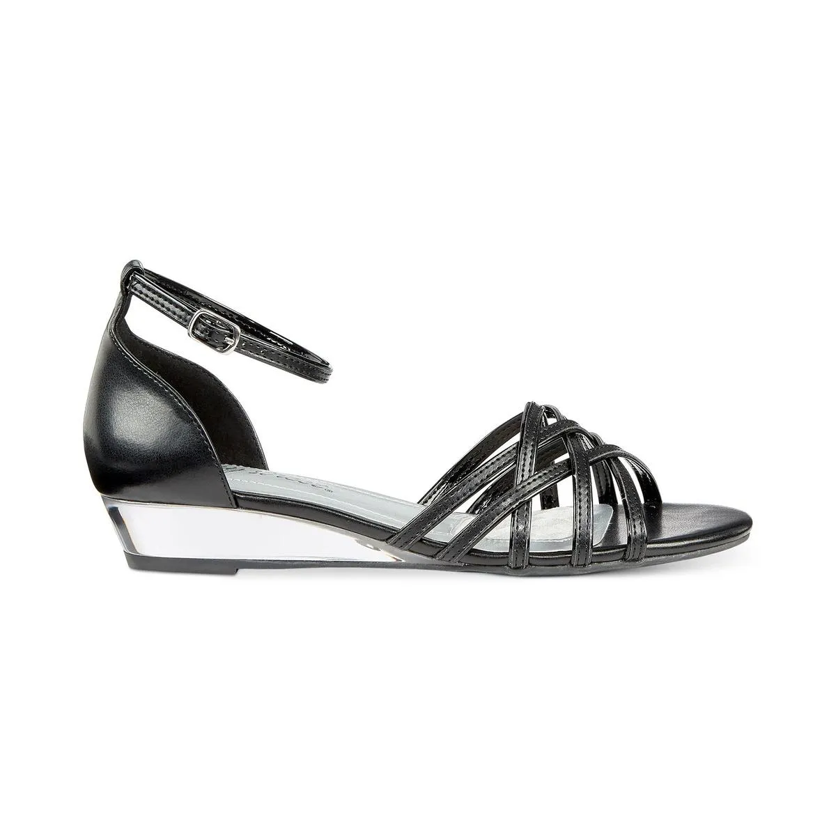 Easy Street Womens Tarrah Faux Leather Strappy Evening Sandals