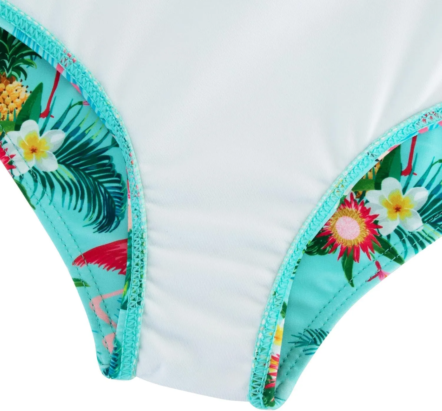 Girls One Piece Swimsuits Cutout Ruffle Bathing Suit Quick Dry Beach Swimwear with Adjustable Strap 5-14 Years
