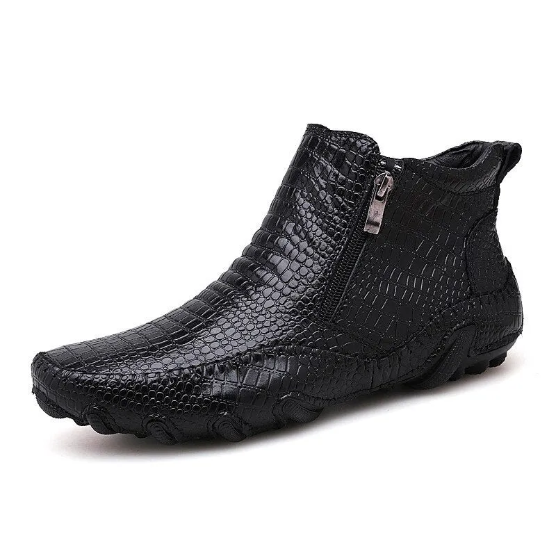 Hnzxzm Genuine Leather Shoes Men Chelsea Boots Autumn Early Winter Ankle Boots Casual Cow Leather Male Shoes Black Footwear A1265