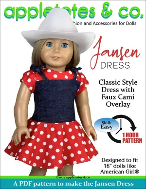 Jansen Dress 18 Inch Doll Sewing Pattern
