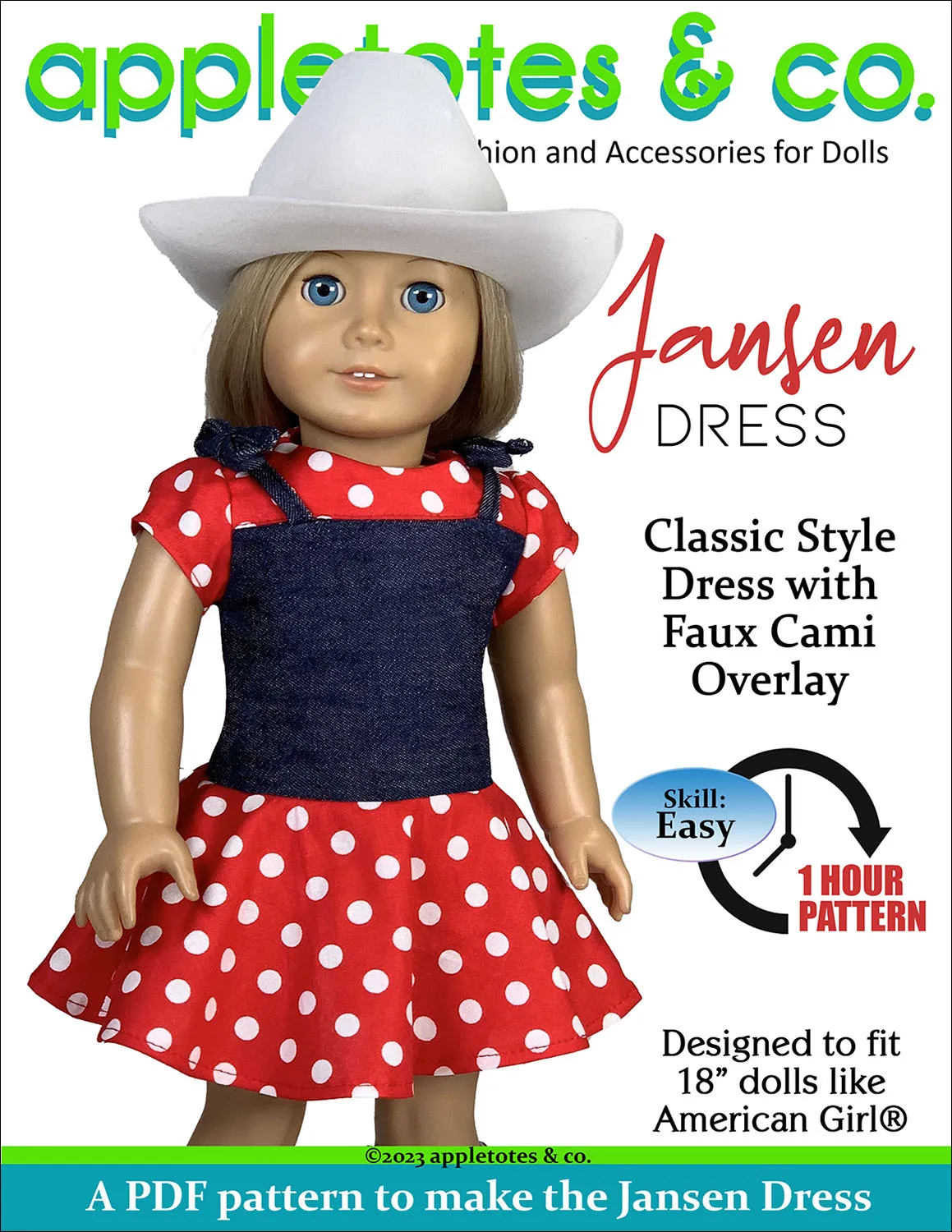 Jansen Dress 18 Inch Doll Sewing Pattern