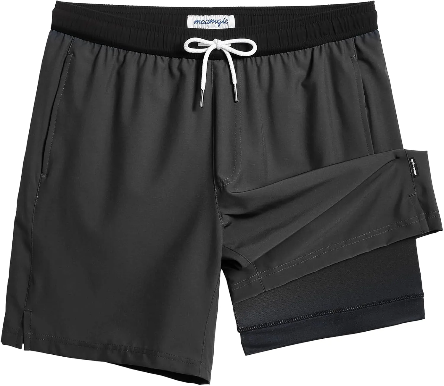 maamgic Mens Swim Trunks with Compression Liner 7 Inch Inseam Mens Bathing Suit Quick Dry Swimming Trunks Swimsuit