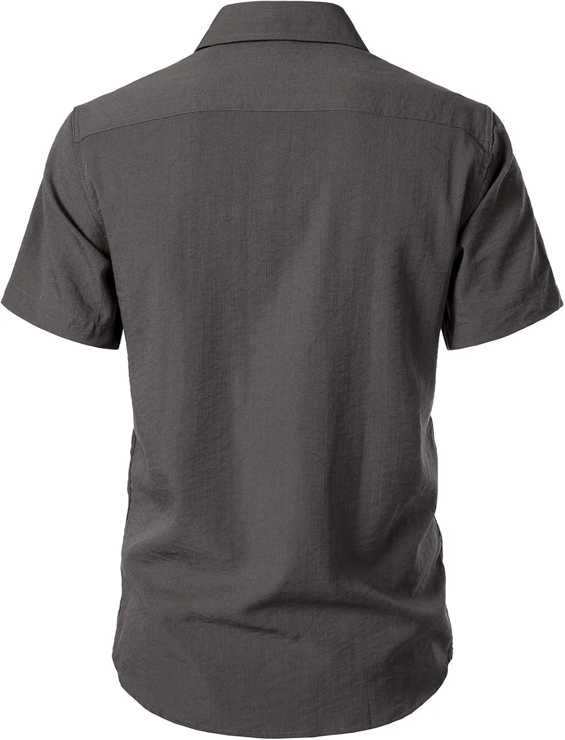 Men's Stretch Textured Short Sleeve Button Down Shirts Summer Casual Beach Wedding Vacation Shirt