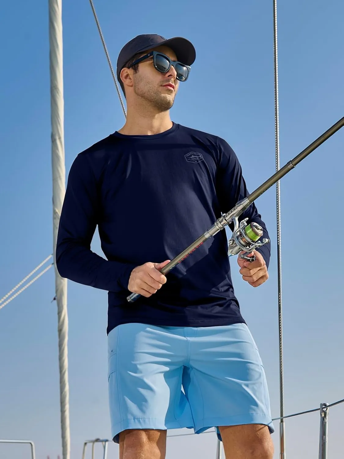 NORTHYARD Men's UPF 50  Sun Protection Shirts Long Sleeve Swim Beach Rash Guard SPF Quick Dry Lightweight UV Fishing T-Shirt