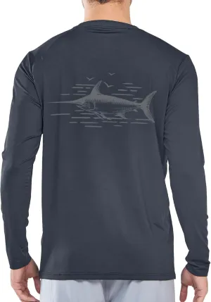 NORTHYARD Men's UPF 50  Sun Protection Shirts Long Sleeve Swim Beach Rash Guard SPF Quick Dry Lightweight UV Fishing T-Shirt