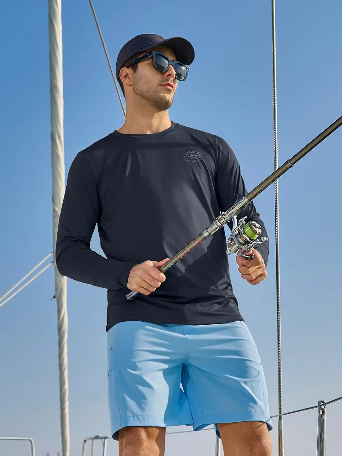 NORTHYARD Men's UPF 50  Sun Protection Shirts Long Sleeve Swim Beach Rash Guard SPF Quick Dry Lightweight UV Fishing T-Shirt