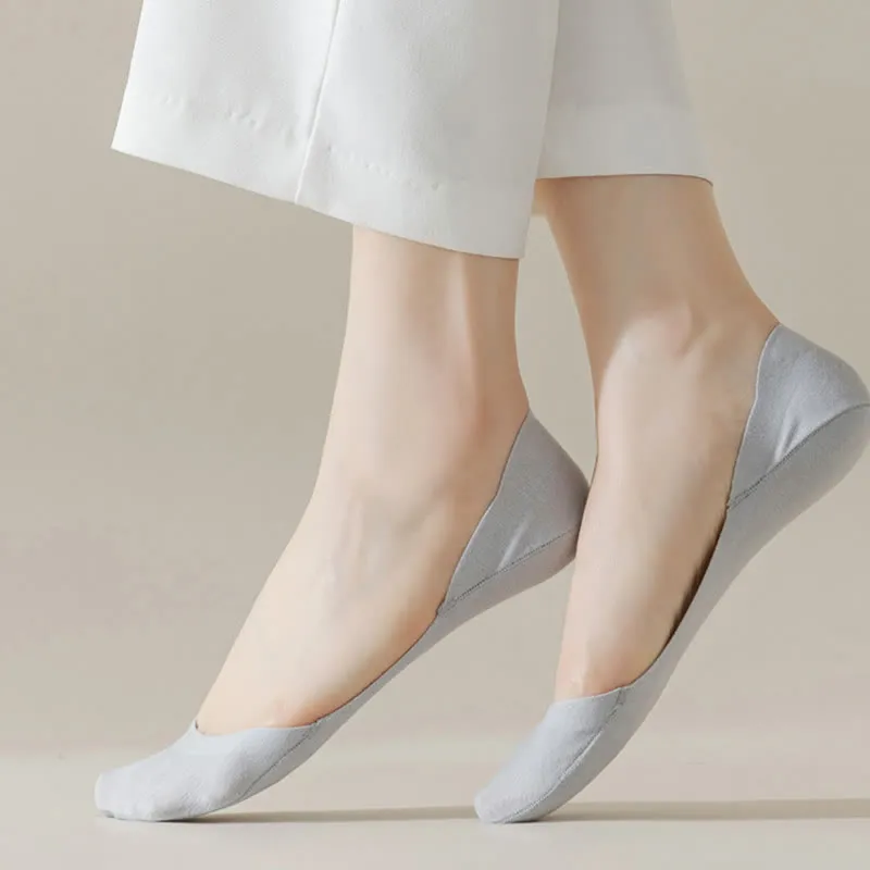 Plus Size Ultra Low No Show Socks(5 Pairs)