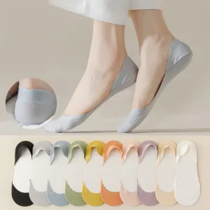 Plus Size Ultra Low No Show Socks(5 Pairs)