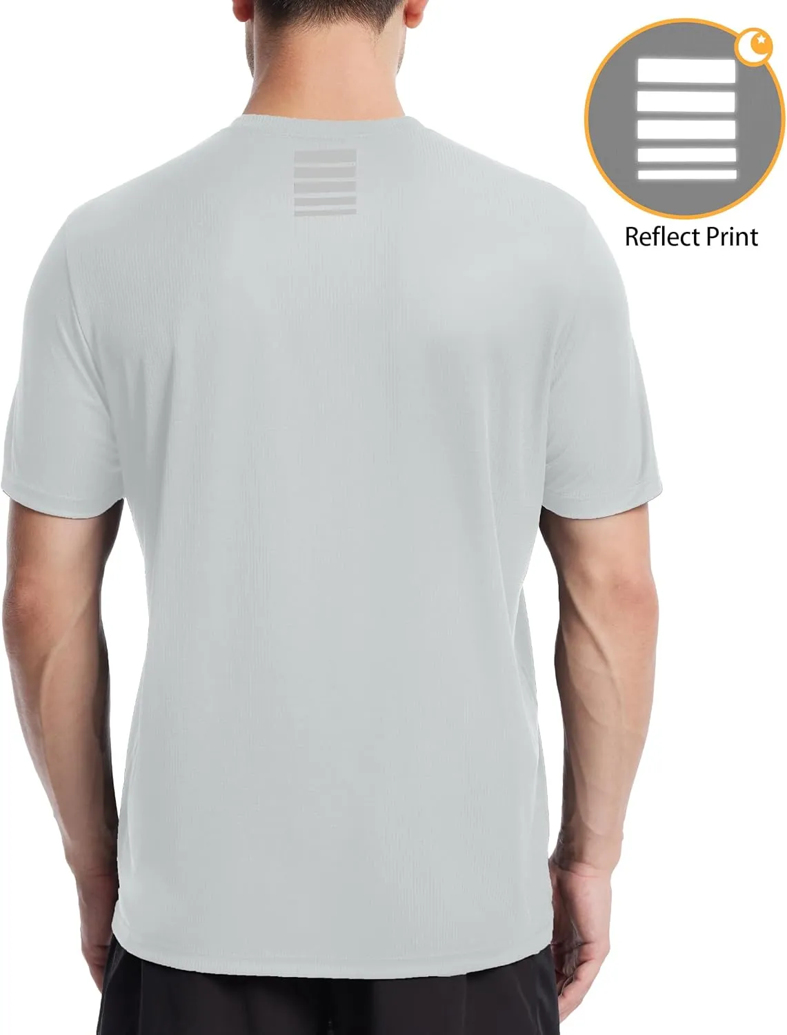 Roadbox Men's Workout Shirts Short Sleeve, Quick Dry Athletic Running T-Shirt, UPF 50  UV Sun Protection Sports Gym Tee Tops