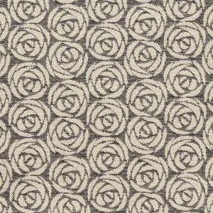 Rose Cotton Fabric Black sample