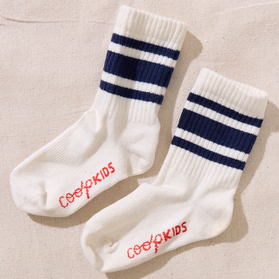 Scooter Tube Sock - White Navy