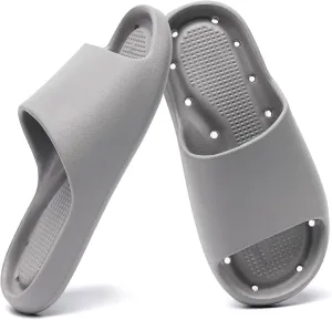 Shower Shoes for Women and Men Massage Slide Sandals Soft Cushioned Anti-Slip Pool Slides Comfort Quick Drying with Drain Holes Bathroom Slippers