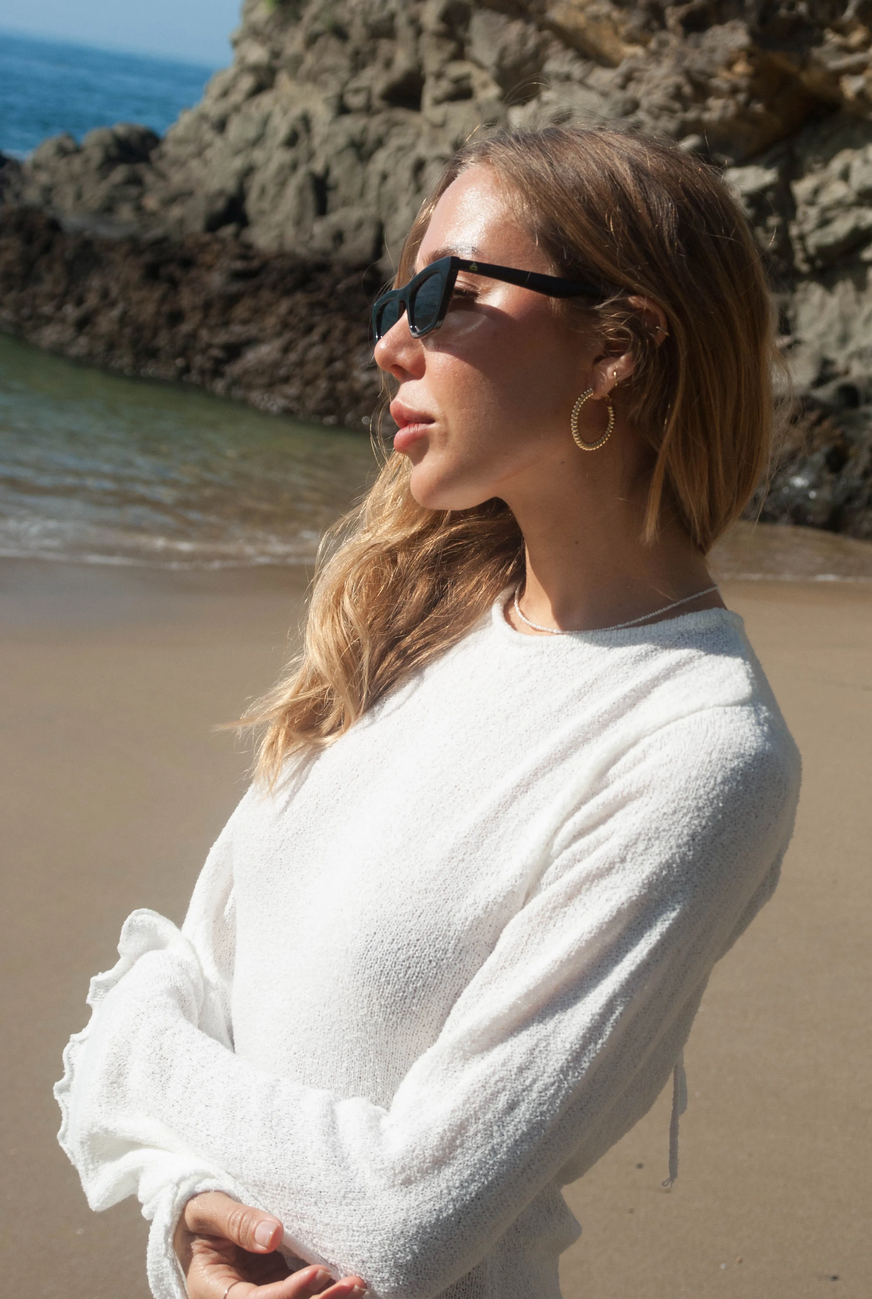 Sunrise Knit Mini Dress - Ivory