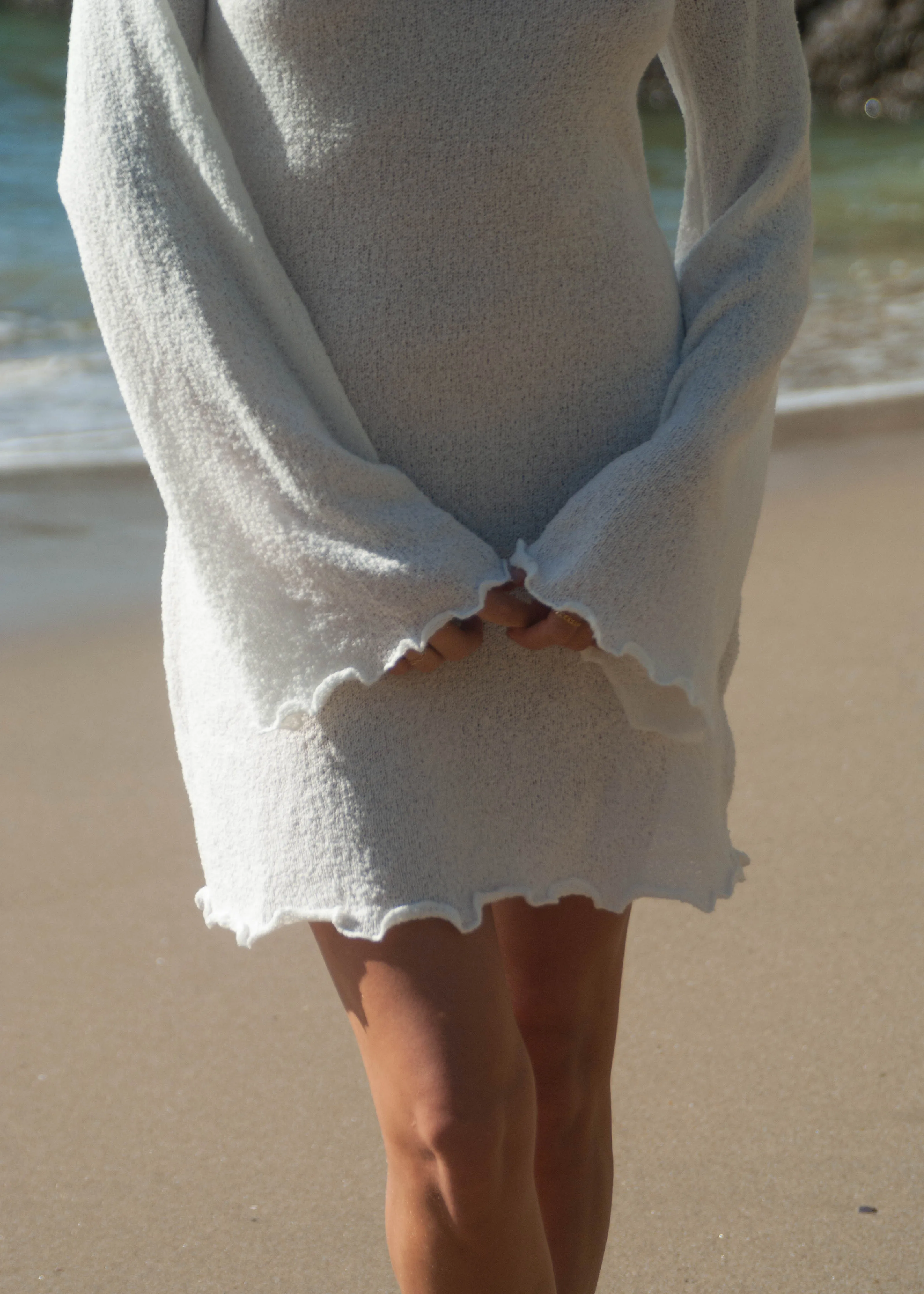 Sunrise Knit Mini Dress - Ivory