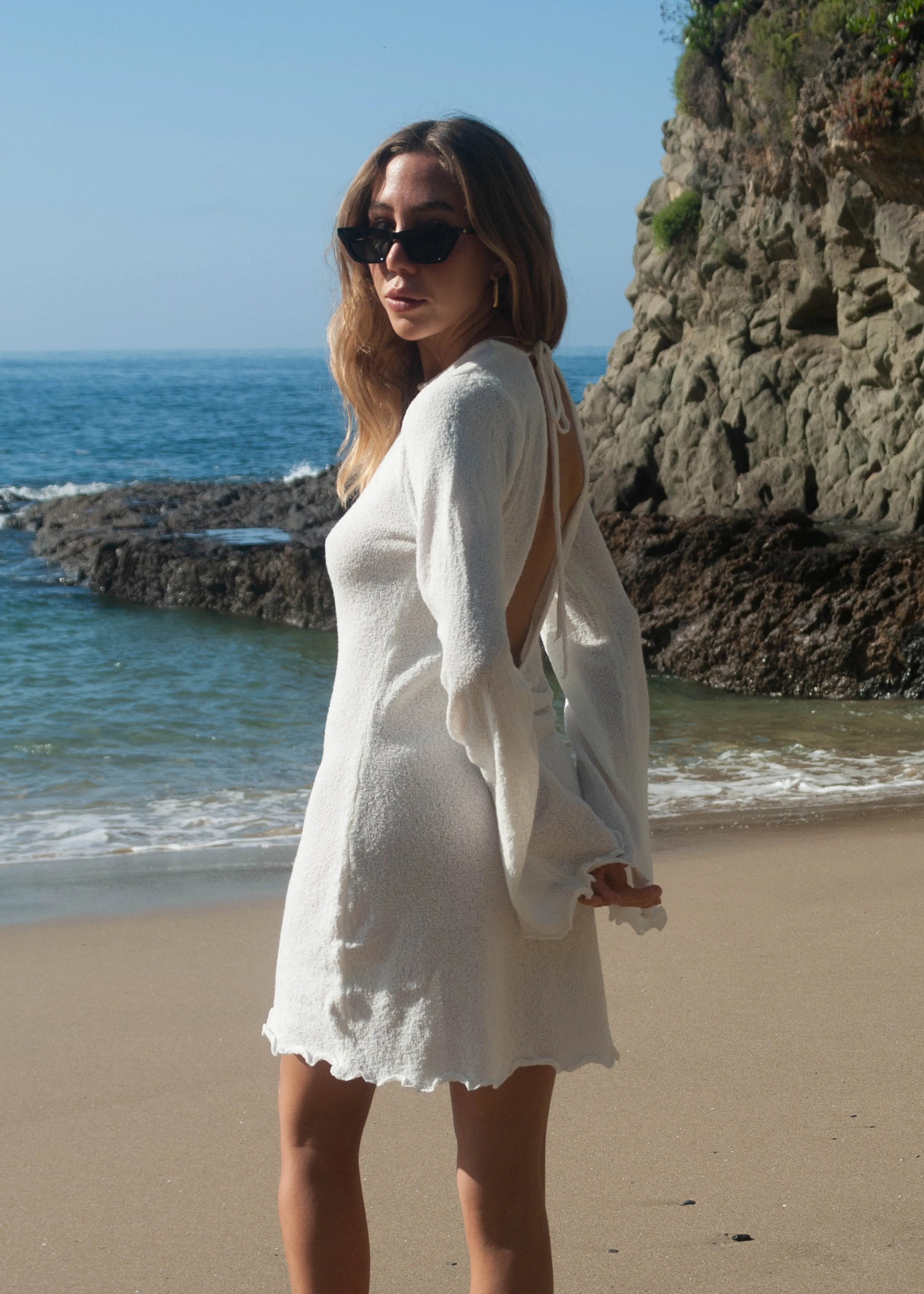 Sunrise Knit Mini Dress - Ivory