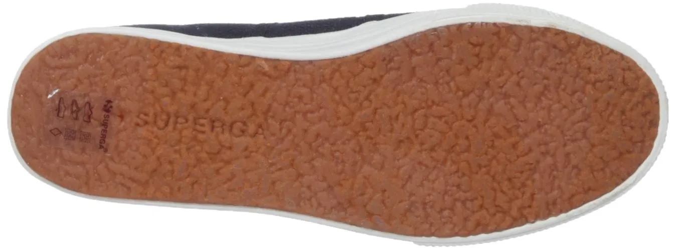 Superga 2790 Low-Top Sneakers Navy Blue White Platform Wedge Lace Up Sneaker