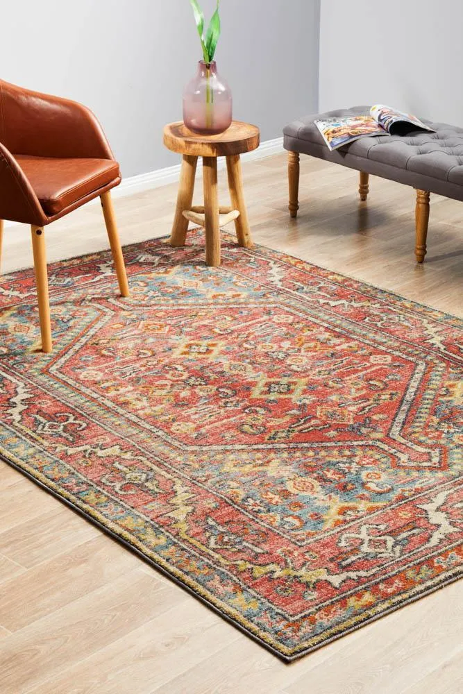 Tabriz Oriental Motif In Distressed Colors For A Trendy Vintage Vibe