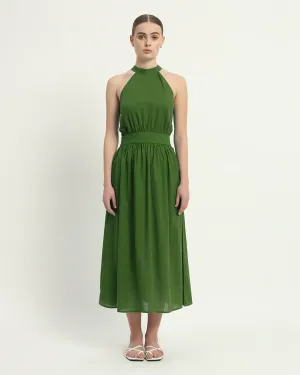 The Massena Emerald Cotton Dress