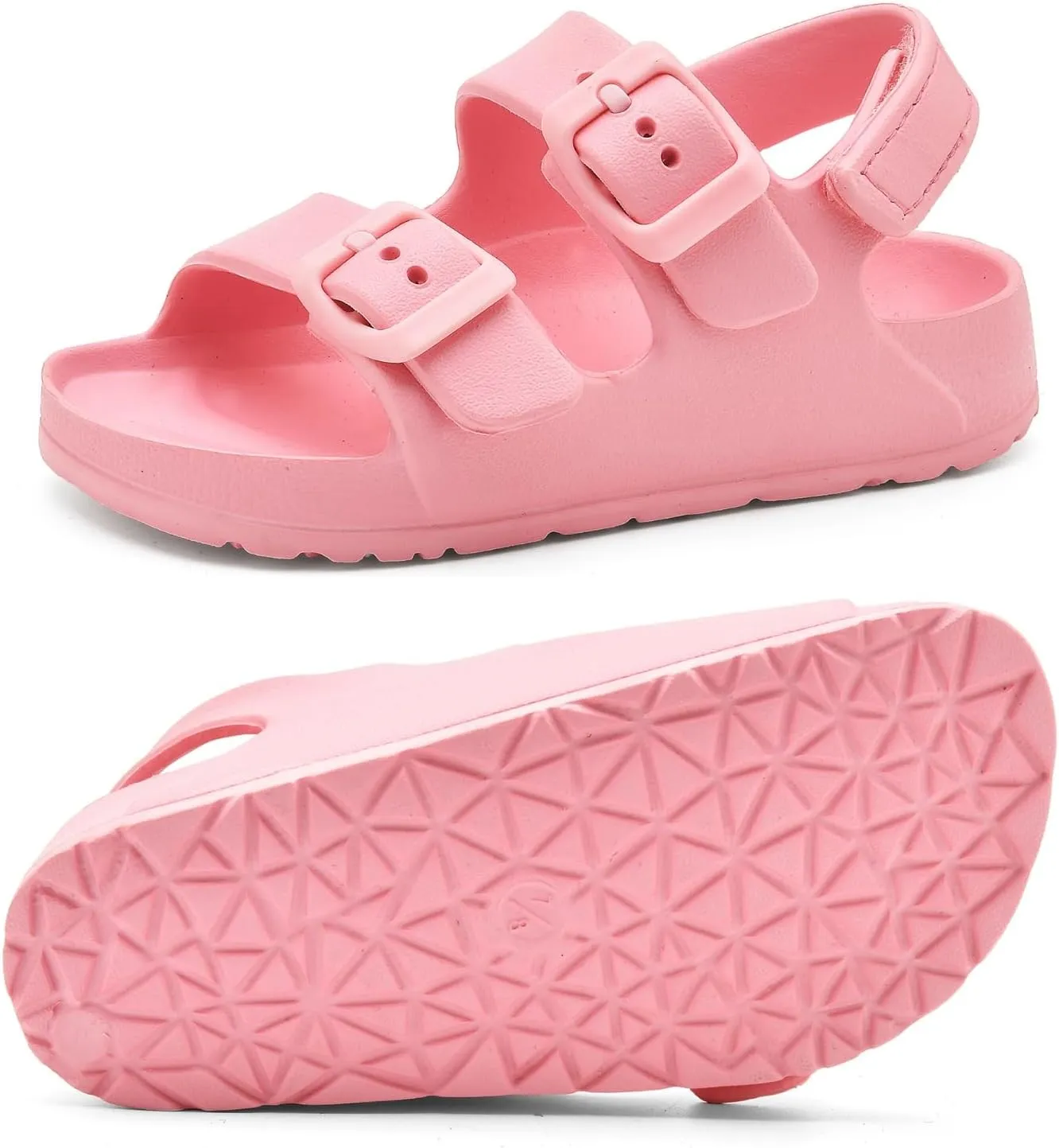 Toddler Unisex Adjustable Buckle Sandals ?C Comfortable Open Toe Beach & Pool Shoes for Boys & Girls with Back Strap
