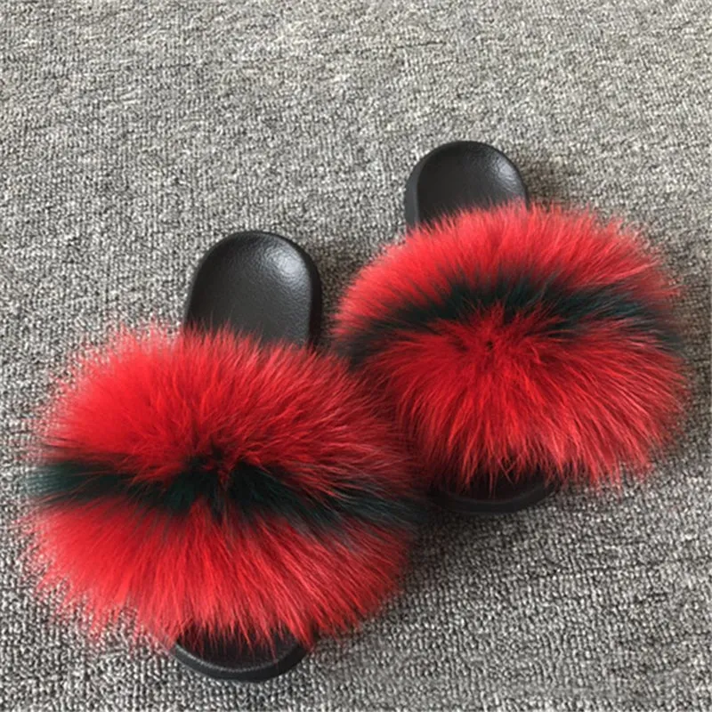 Women Summer Outdoor Furry Slide Sandals