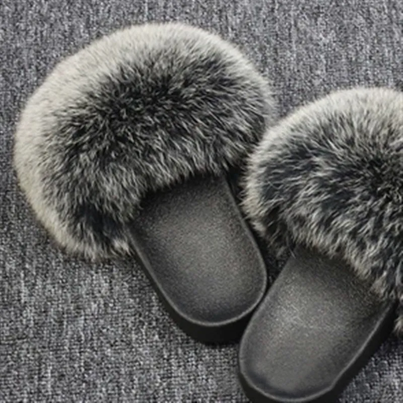 Women Summer Outdoor Furry Slide Sandals