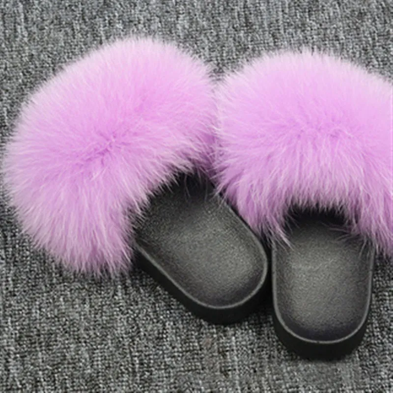 Women Summer Outdoor Furry Slide Sandals