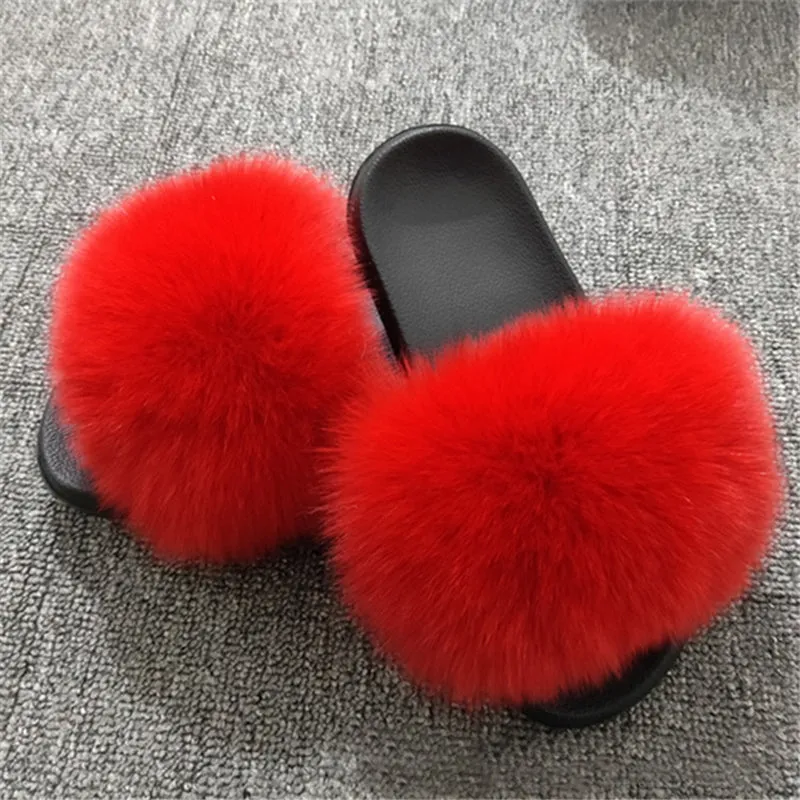 Women Summer Outdoor Furry Slide Sandals