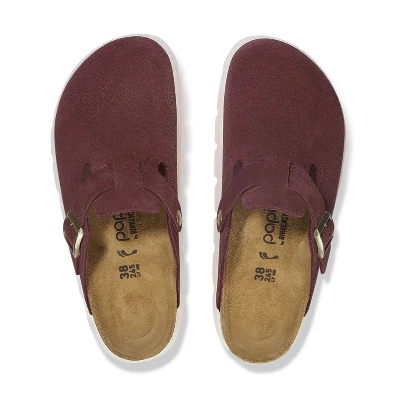 Women's Papillio by Birkenstock Boston Narrow Chunky Berry Crush Suede