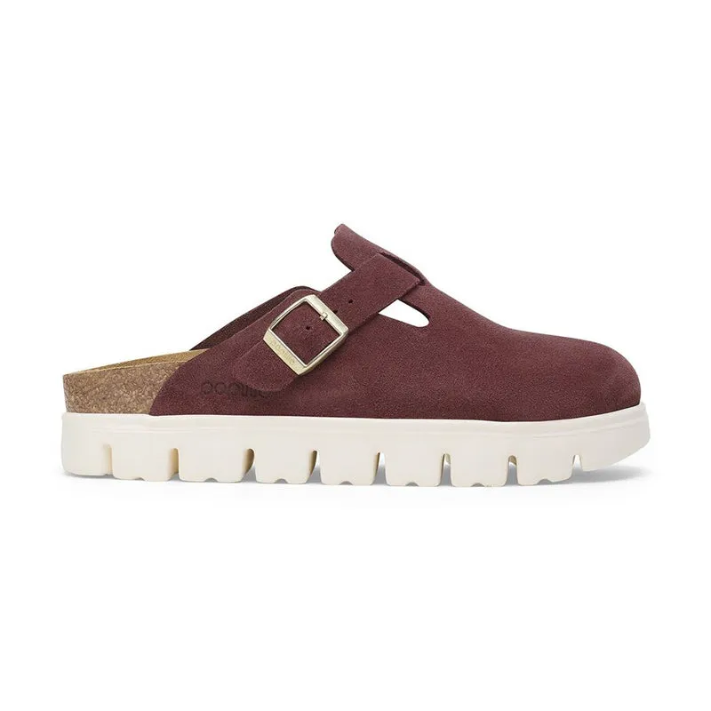 Women's Papillio by Birkenstock Boston Narrow Chunky Berry Crush Suede