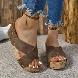 Women's Platform Beach Slide Sandals 26501625C