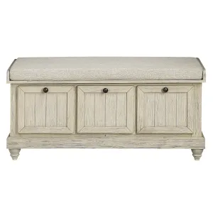 Woodwell Beige Solid Wood Rustic Bench