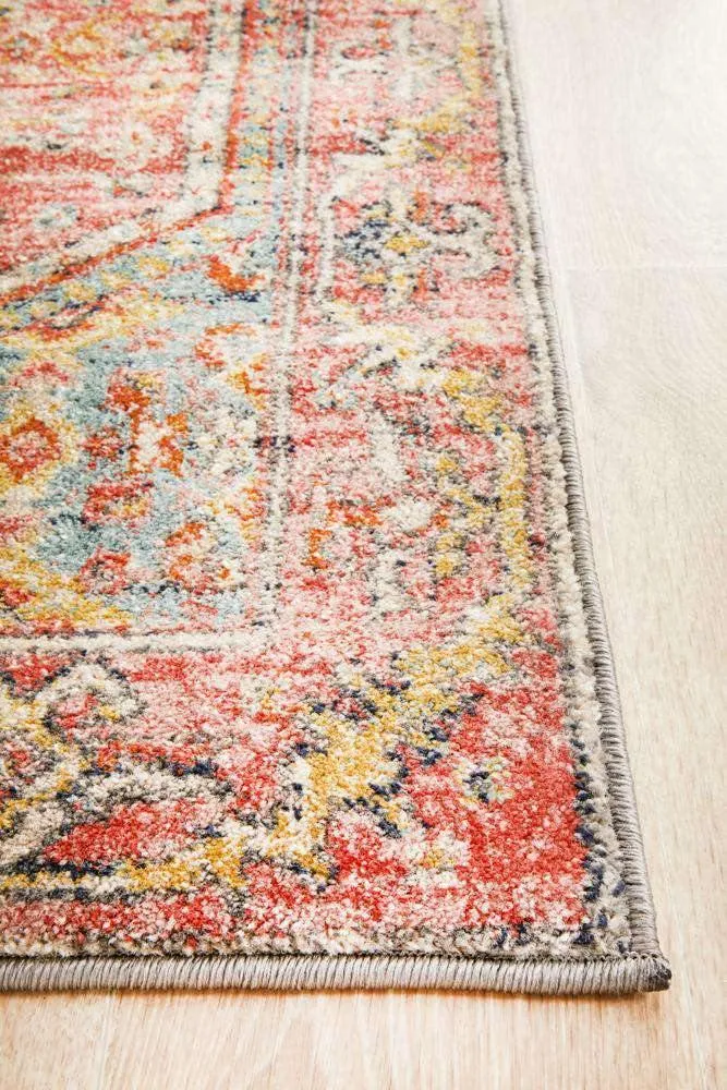 Zora Red Tribal Runner Rug