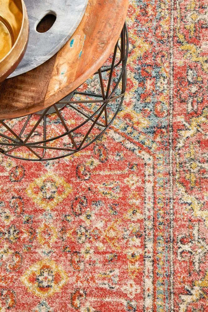 Zora Red Tribal Runner Rug